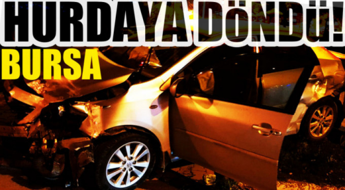 Bariyere çarparak durabildi