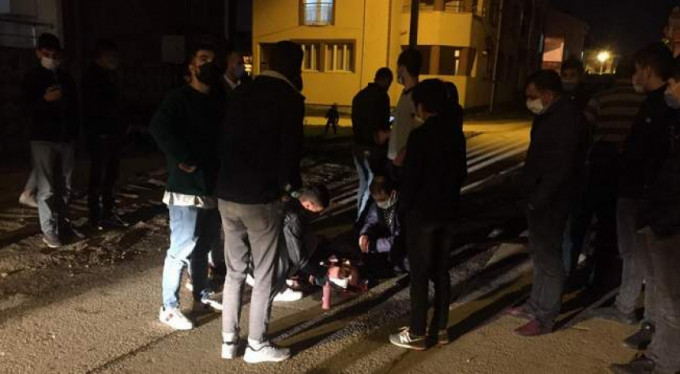 Bisikletten düştü can pazarı yaşadı