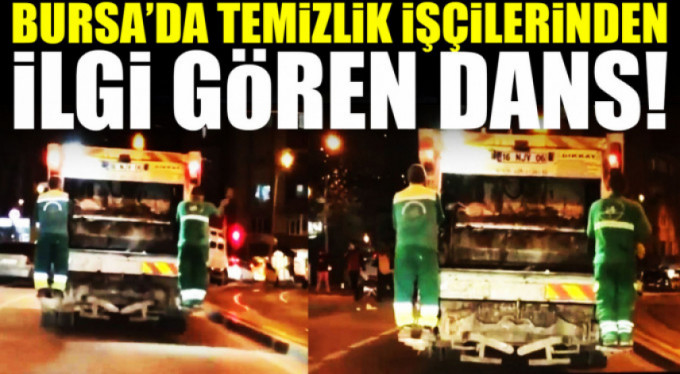 Temizlik işçilerinin dansı kamerada