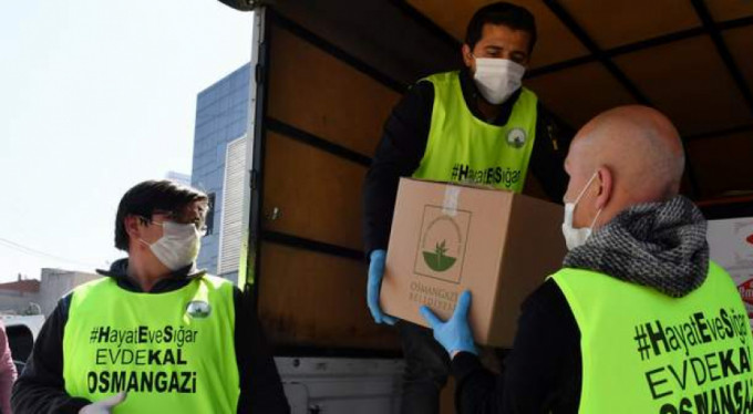 Osmangazi'de sosyal destek 800 bini geçti