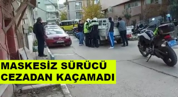 Bursa'da maskesiz sürücü polis kovalamacası
