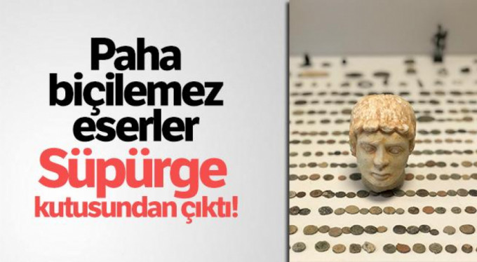 Paha biçilemez eserler süpürge kutusundan çıktı