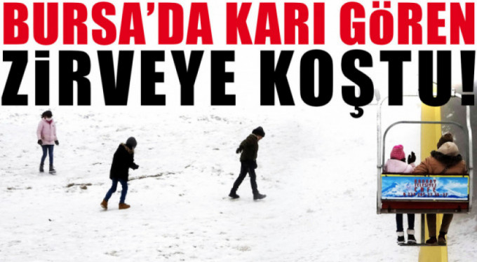 Kar yağışını gören Uludağ'a koştu