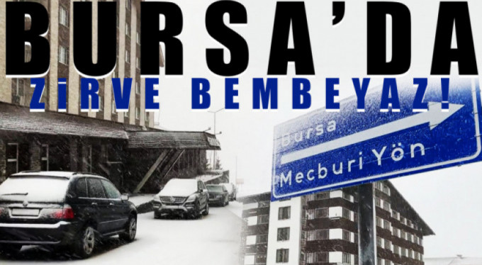 Uludağ'da beklenen kar yağdı