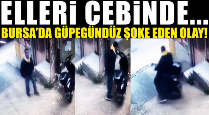 Bursa'da güpegündüz motosiklet çaldılar