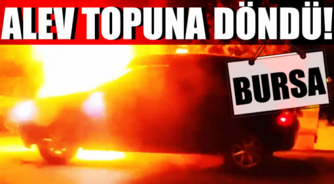 Otomobil alev topuna döndü