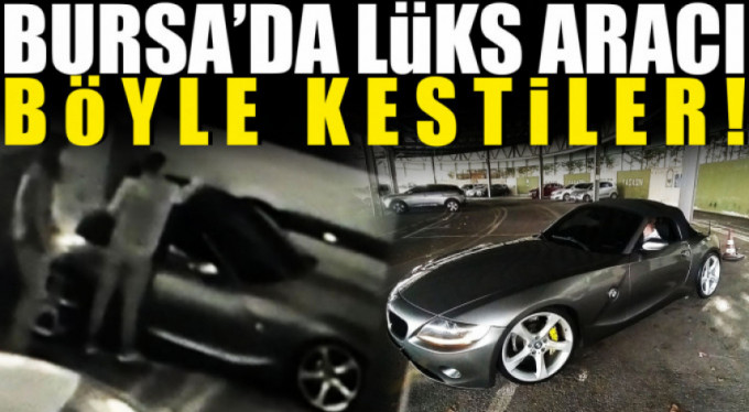 Hırsızlık yapmak için lüks otomobili böyle kestiler