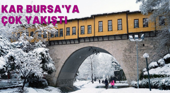 Bursa'dan muhteşem kar manzaraları