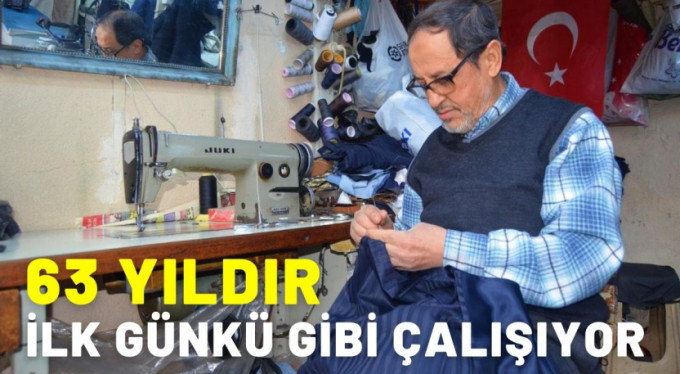 63 yıllık mesleğini ilk günkü heyecanla yapıyor