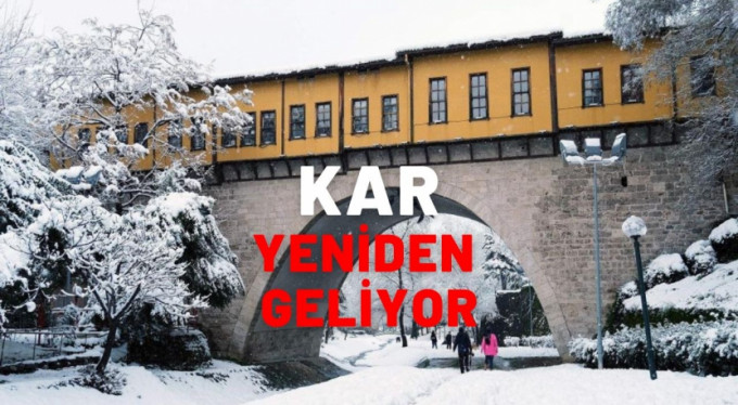 Bursa'ya kar yeniden geliyor