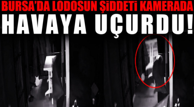 Şiddetli lodos masayı böyle uçurdu