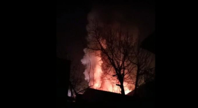 Bursa'da alev alev yandı