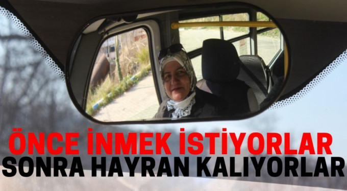 Kadın şoförü gören hayran kalıyor