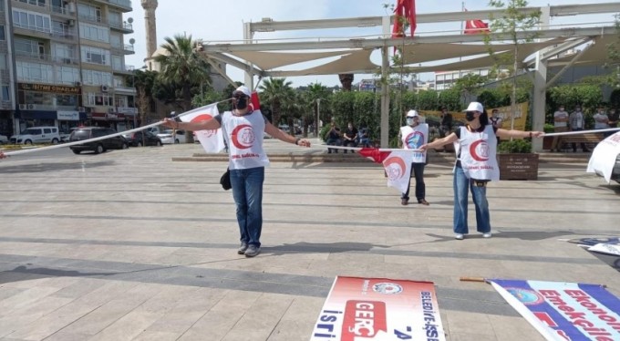 1 Mayıs'ta borulu, mesafeli halay