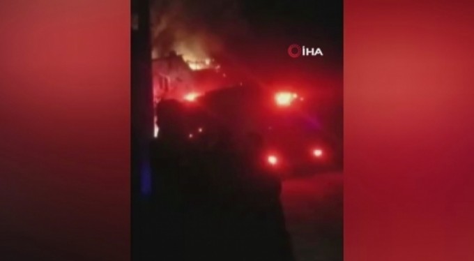 Bursa'da gece yarısı yangın paniği