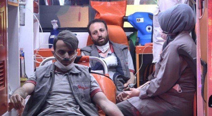 Kauçuk fabrikası yangınında, 6 işçi hastanelik oldu