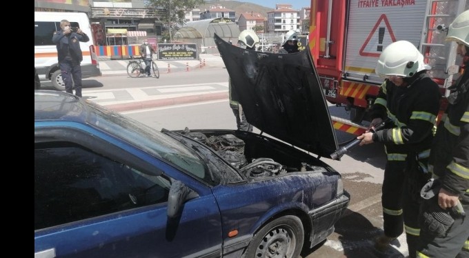 Muayeneden yeni çıkmıştı, yolda alev aldı