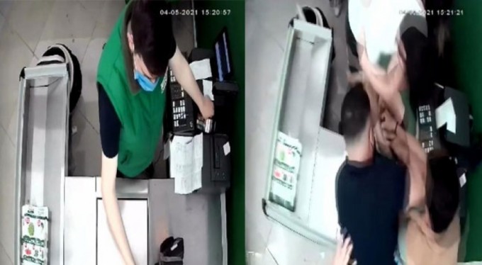 Düzelttiği reyonu beğenmeyince böyle dövdü