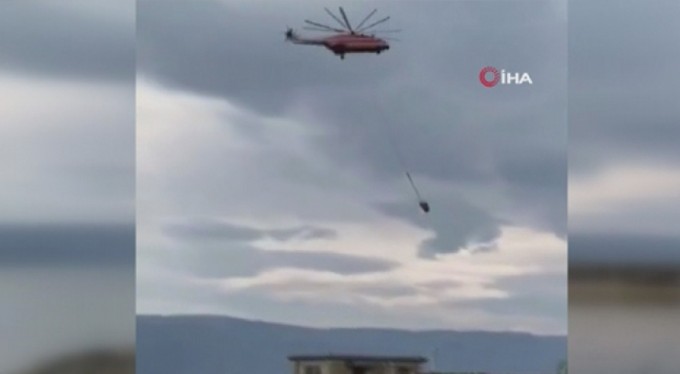 Çin'de helikopter böyle düştü: 4 ölü