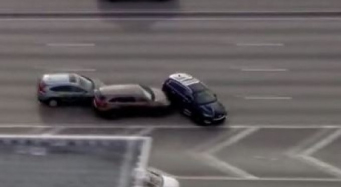 ABD'de filmleri aratmayan hırsız polis kovalamacası