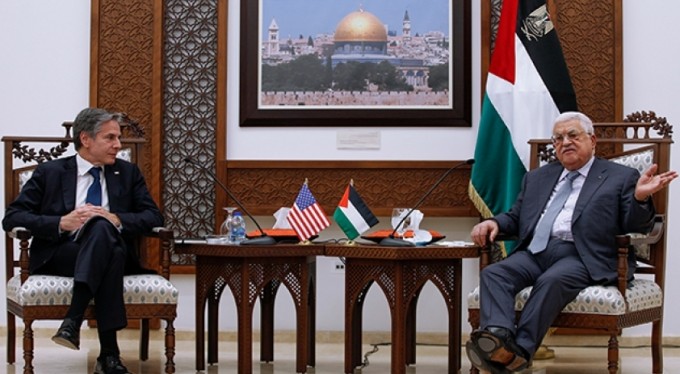 Blinken, Filistin Devlet Başkanı Abbas'la bir araya geldi