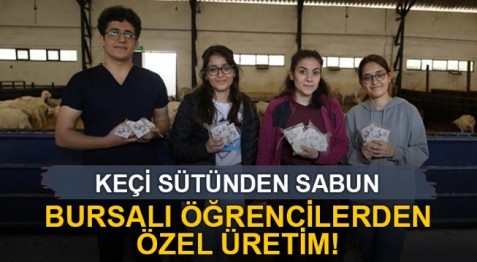 Öğrenciler keçi sütünden sabun üretiyor
