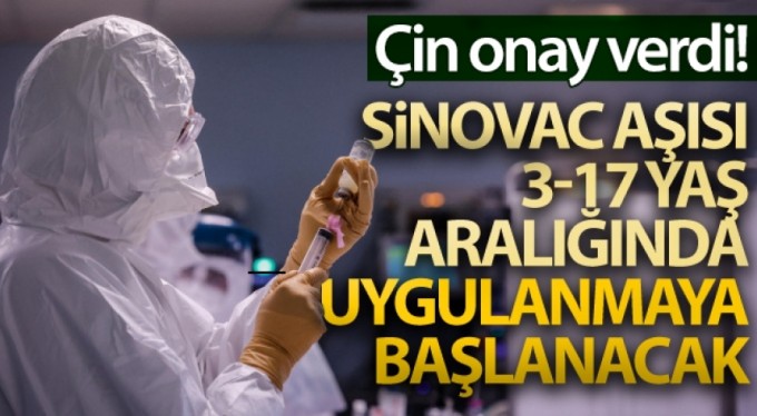 Çin'de Sinovac aşısının 3-17 yaş aralığında kullanımına onay