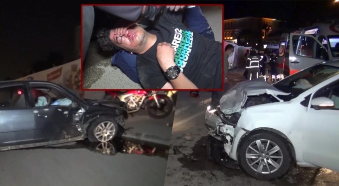 Bursa'da feci kaza: Kontrolden çıkan otomobil karşı şeride uçtu!