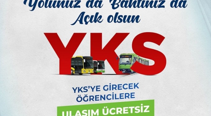 Bursa'da YKS'ye girecek öğrencilere ücretsiz ulaşım