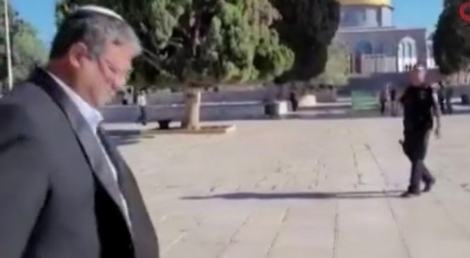 İsrail Knesset üyesi Gvir'den, Mescid-i Aksa'ya çirkin baskın