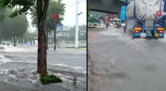 Japonya'da şiddetli yağmur su baskınlarına yol açtı