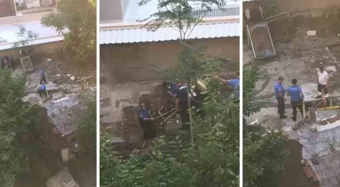 Bursa'da acemi hırsızı itfaiye ekipleri kurtardı