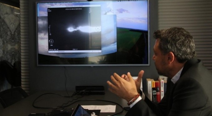 İnsansız helikopter ile yangında anında görüntü