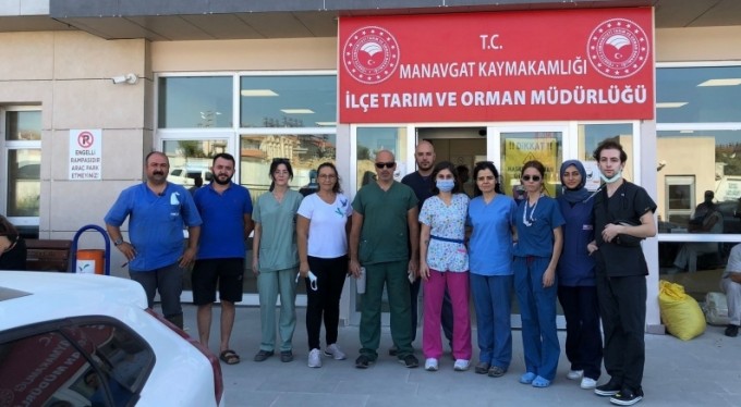 Bursa Veteriner Fakültesi'nden yangın bölgesine yardım eli