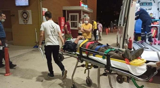 Motosiklet domuz sürüsüne daldı; 1 yaralı