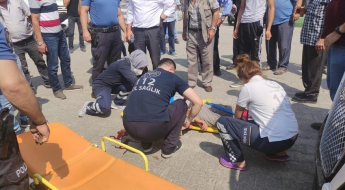 Minibüsün çarptığı yaşlı adam ağır yaralandı