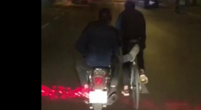 Bursa'da motosiklet destekli bisiklet keyfi