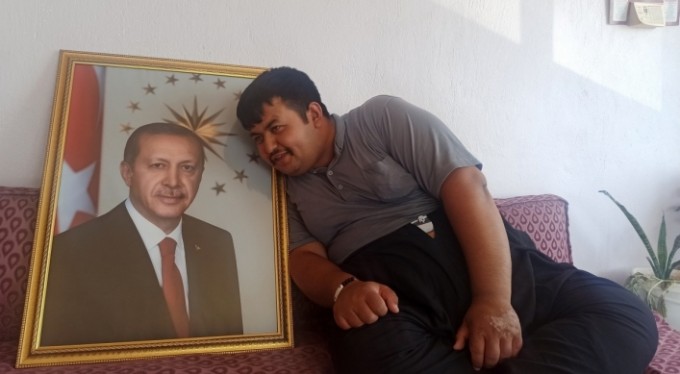Kahramanmaraşlı gencin Cumhurbaşkanı Erdoğan sevgisi