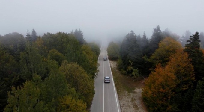 Sonbaharda Uludağ'dan tablo gibi görüntüler