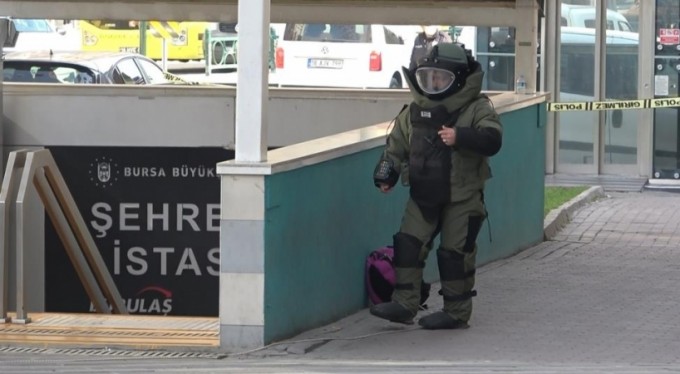 Bursa'da şehrin göbeğinde bomba alarmı