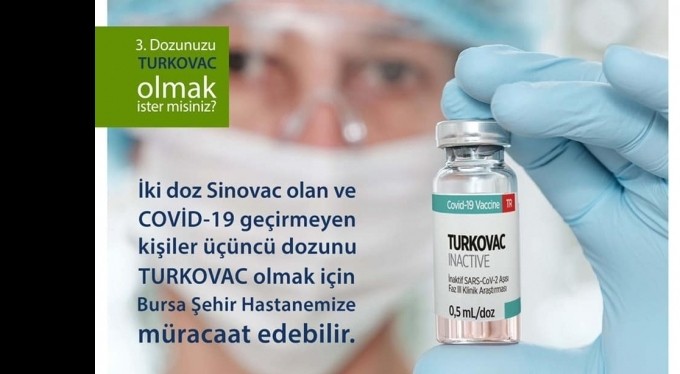 Bursa Şehir Hastanesi'nde Turkovac aşısı yapılmaya başlandı