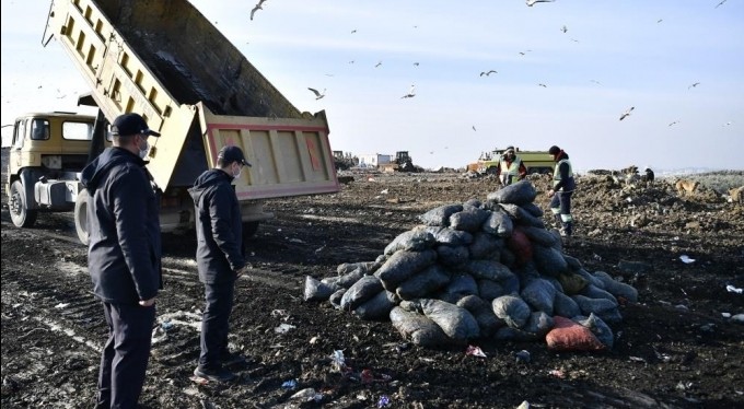 2 ton sağlıksız midye çöpe döküldü