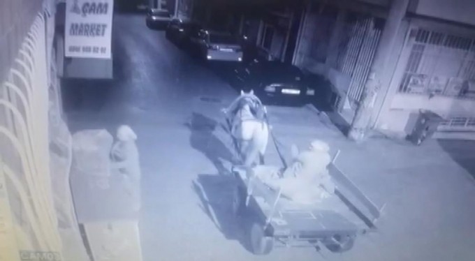 Bursa'da sakar hırsız kamerada