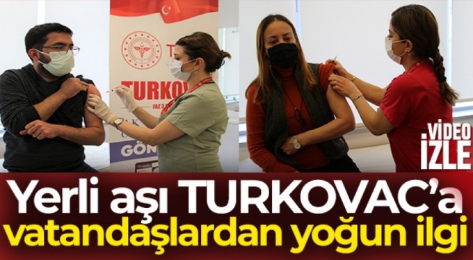 Yerli aşı TURKOVAC'a vatandaşlardan yoğun ilgi