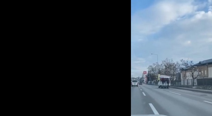Bursa trafiğindeki tehlikeli yolculuklar kameraya yansıdı