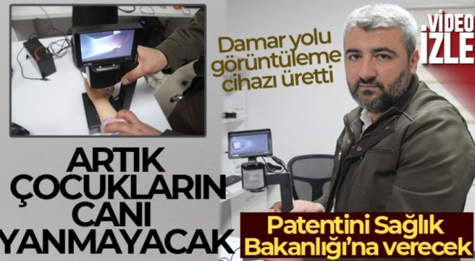 Ebe olan eşinin sözüyle başladı, damar yolu görüntüleme cihazı üretti