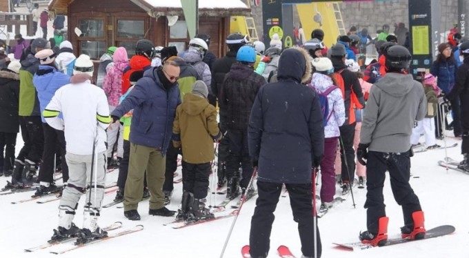 Uludağ sezonun en yoğun gününü yaşadı