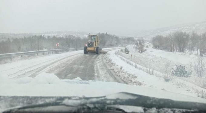 Bursa'nın dağ ilçelerinde eğitime kar engeli