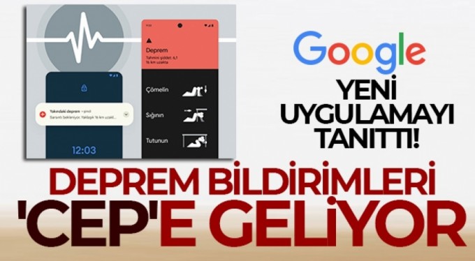 Deprem bildirimleri 'cep'e geliyor