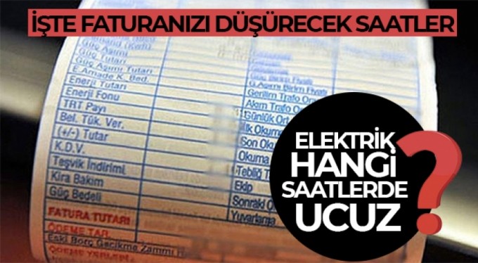 Elektrik hangi saatlerde ucuz? İşte faturanızı düşürecek saatler...